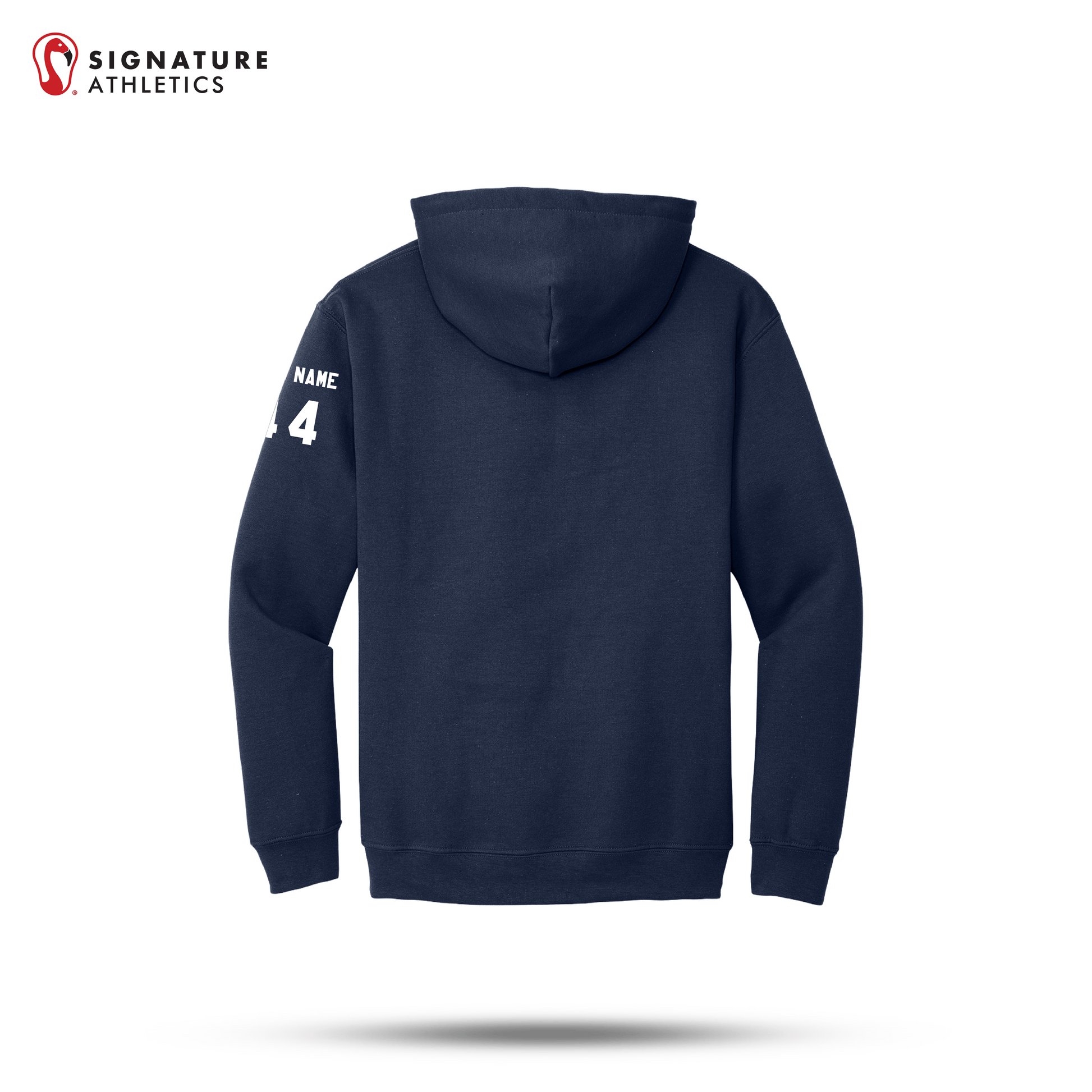 Shrewsbury Basketball Men's Gildan Heavy Blend Hooded Navy Sweatshirt Number and Name Signature Lacrosse