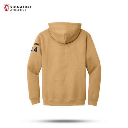 Shrewsbury Basketball Men's Gildan Heavy Blend Hooded Old Gold Sweatshirt Number and Name Signature Lacrosse