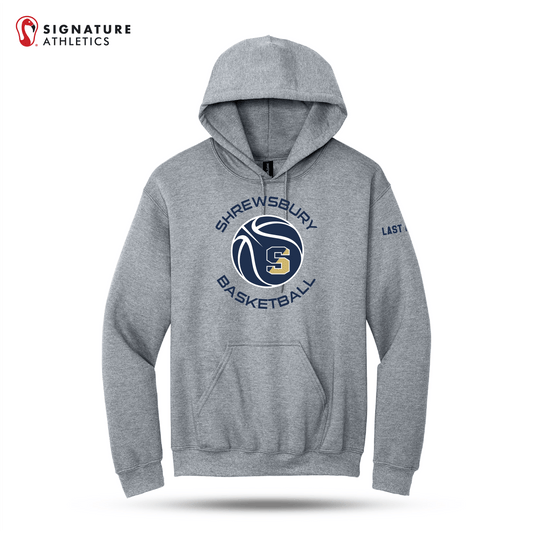 Shrewsbury Basketball Men's Gildan Heavy Blend Hooded Sport Grey Sweatshirt Name Signature Lacrosse