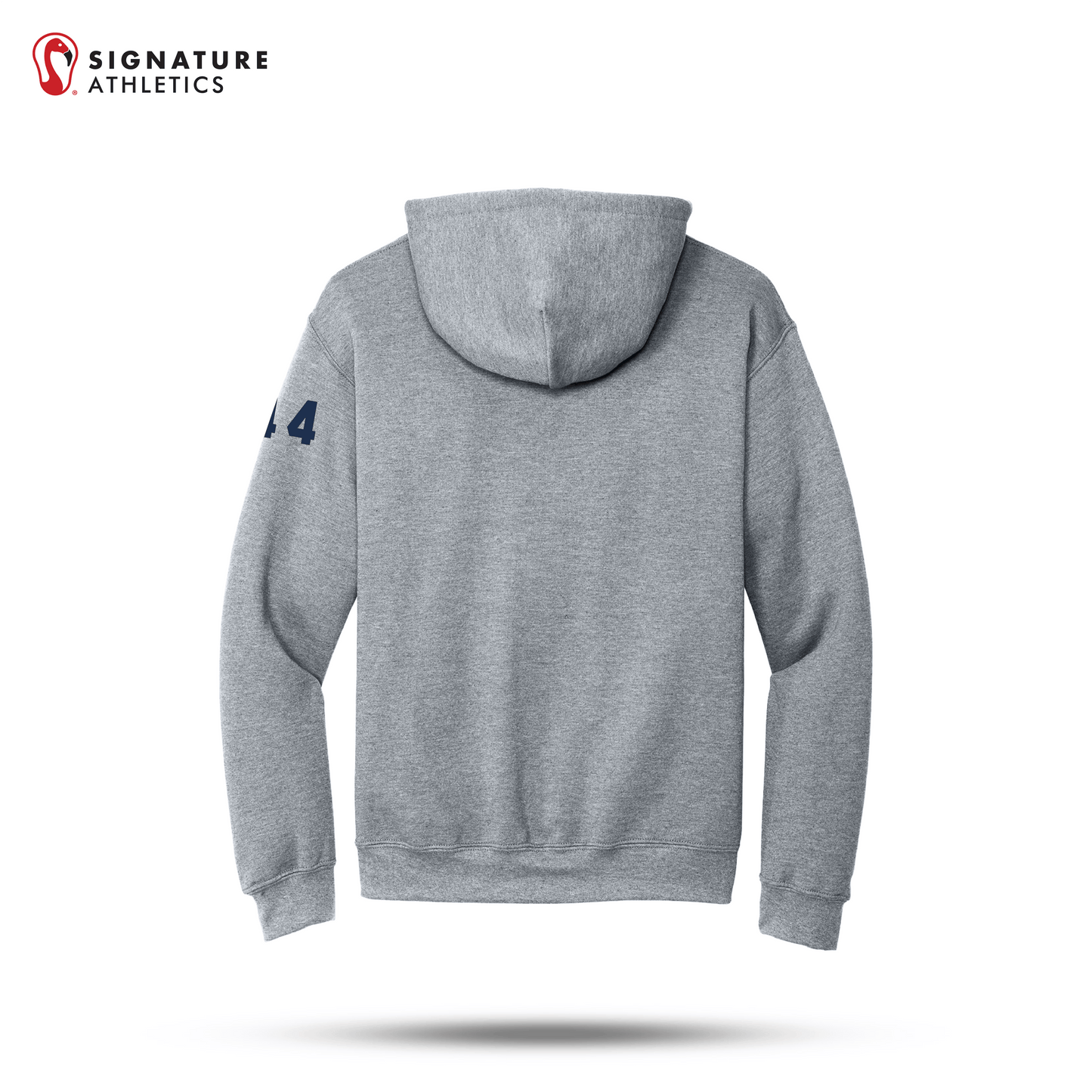Shrewsbury Basketball Men's Gildan Heavy Blend Hooded Sport Grey Sweatshirt Number Signature Lacrosse