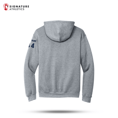 Shrewsbury Basketball Men's Gildan Heavy Blend Hooded Sport Grey Sweatshirt Number and Name Signature Lacrosse