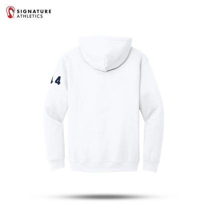 Shrewsbury Basketball Men's Gildan Heavy Blend Hooded White Sweatshirt Number Signature Lacrosse