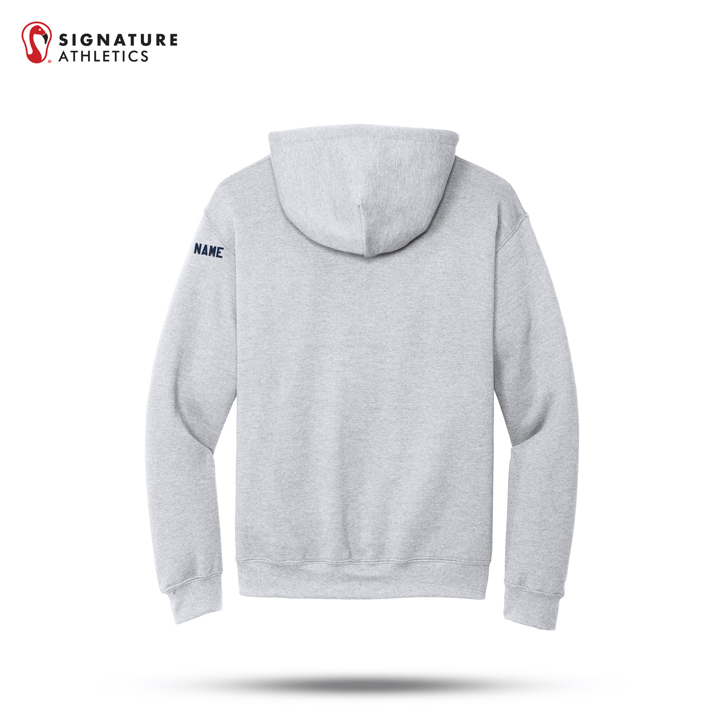 Shrewsbury Basketball Men's Gildan Heavy Blend Travel Hooded Ash Sweatshirt Name Signature Lacrosse