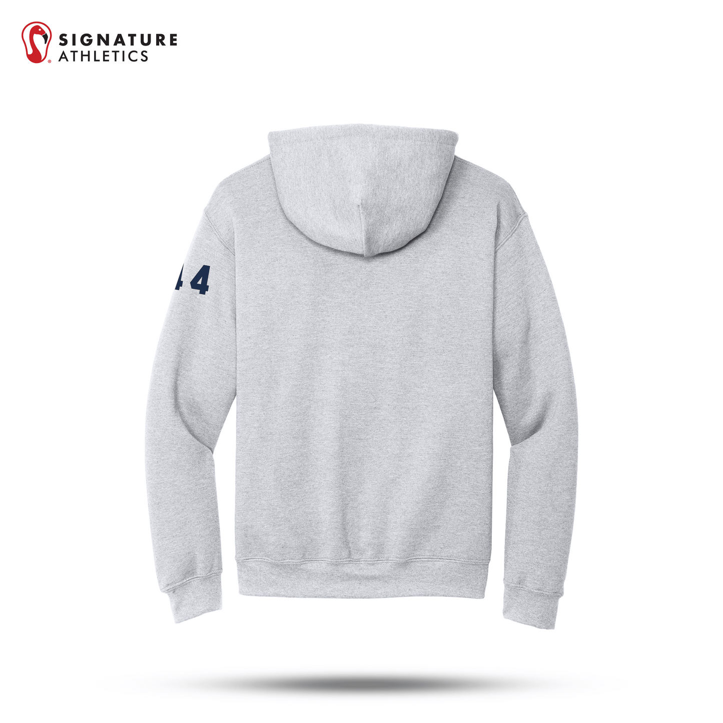 Shrewsbury Basketball Men's Gildan Heavy Blend Travel Hooded Ash Sweatshirt Number Signature Lacrosse