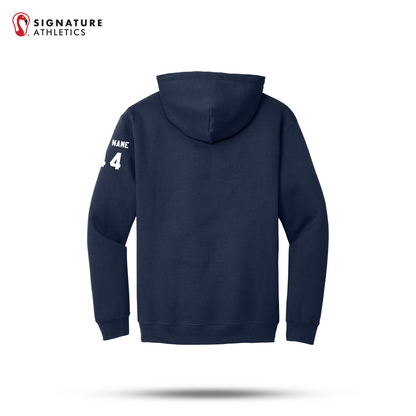 Shrewsbury Basketball Men's Gildan Heavy Blend Travel Hooded Navy Sweatshirt Number and Name Signature Lacrosse