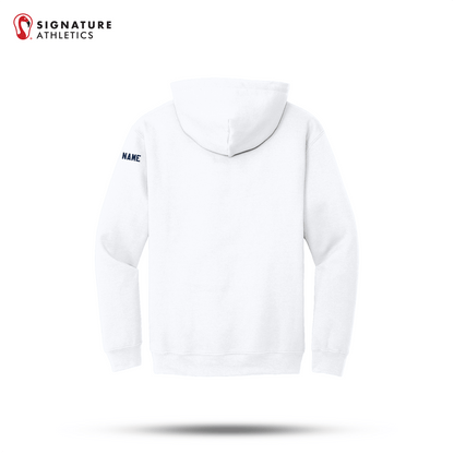 Shrewsbury Basketball Men's Gildan Heavy Blend Travel Hooded White Sweatshirt Name Signature Lacrosse
