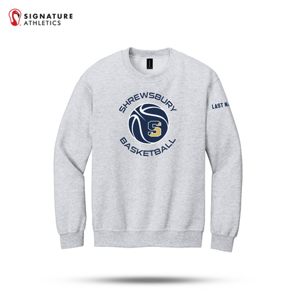 Shrewsbury Basketball Men's Gildan Youth Heavy Blend Crewneck Ash Sweatshirt Name Signature Lacrosse