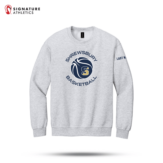 Shrewsbury Basketball Men's Gildan Youth Heavy Blend Crewneck Ash Sweatshirt Name Signature Lacrosse