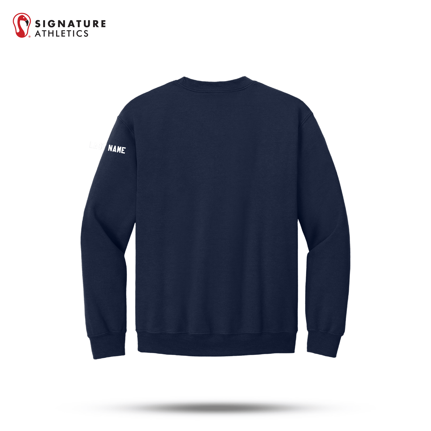 Shrewsbury Basketball Men's Gildan Youth Heavy Blend Crewneck Navy Sweatshirt Number and Name Signature Lacrosse
