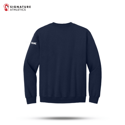 Shrewsbury Basketball Men's Gildan Youth Heavy Blend Crewneck Navy Sweatshirt Number and Name Signature Lacrosse