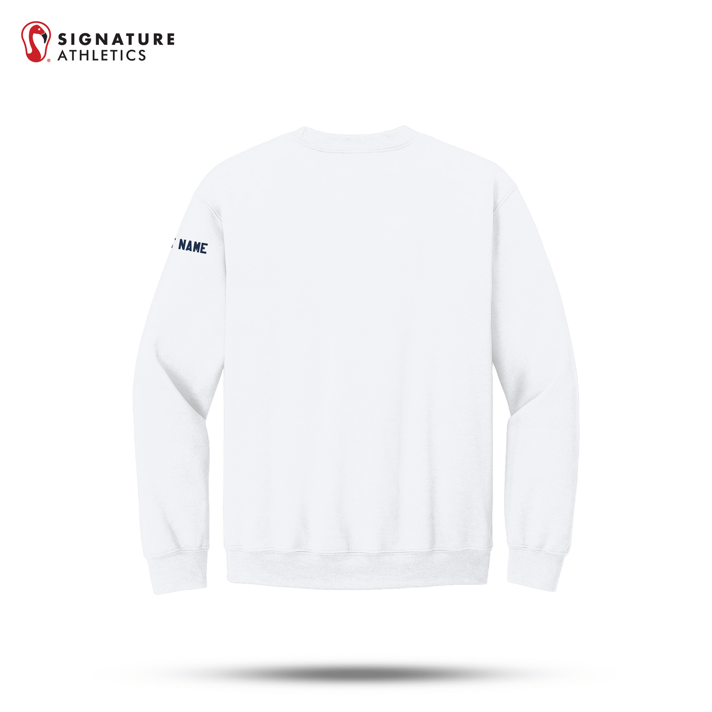 Shrewsbury Basketball Men's Gildan Youth Heavy Blend Crewneck White Sweatshirt Name Signature Lacrosse