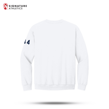 Shrewsbury Basketball Men's Gildan Youth Heavy Blend Crewneck White Sweatshirt Number Signature Lacrosse
