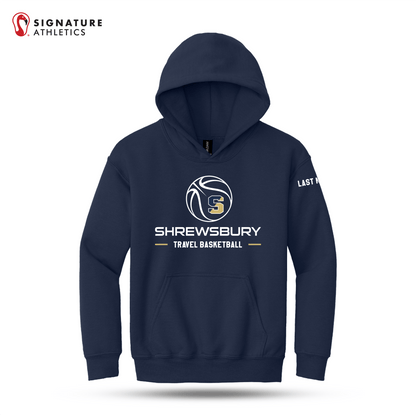Shrewsbury Basketball Men's Gildan Youth Heavy Blend Hooded Navy Sweatshirt Name Signature Lacrosse