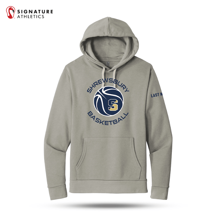 Shrewsbury Basketball Men's Next Level Apparel Adult Santa Barbara Ash Pullover Hoodie Name Signature Lacrosse