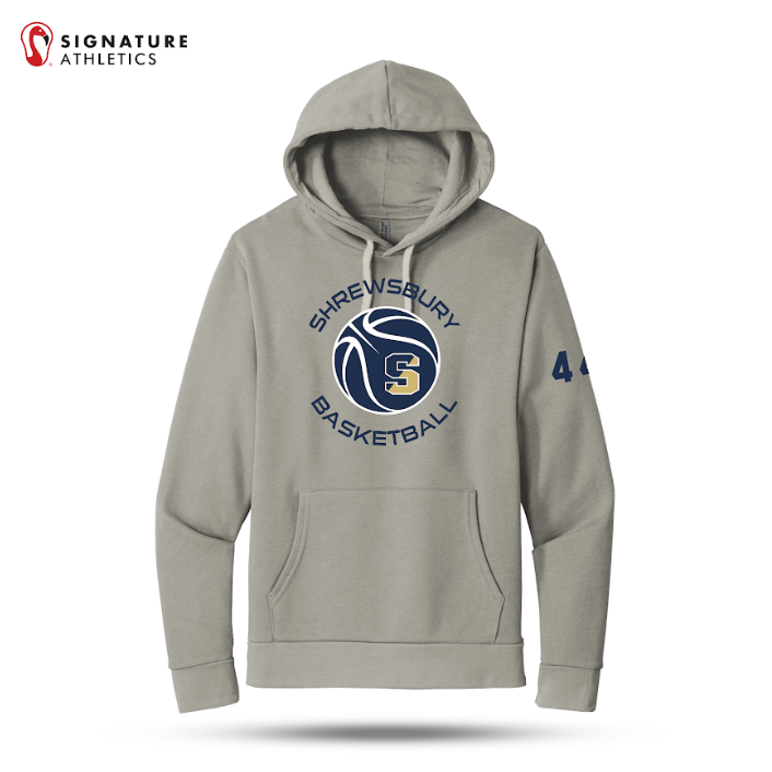 Shrewsbury Basketball Men's Next Level Apparel Adult Santa Barbara Ash Pullover Hoodie Number Signature Lacrosse