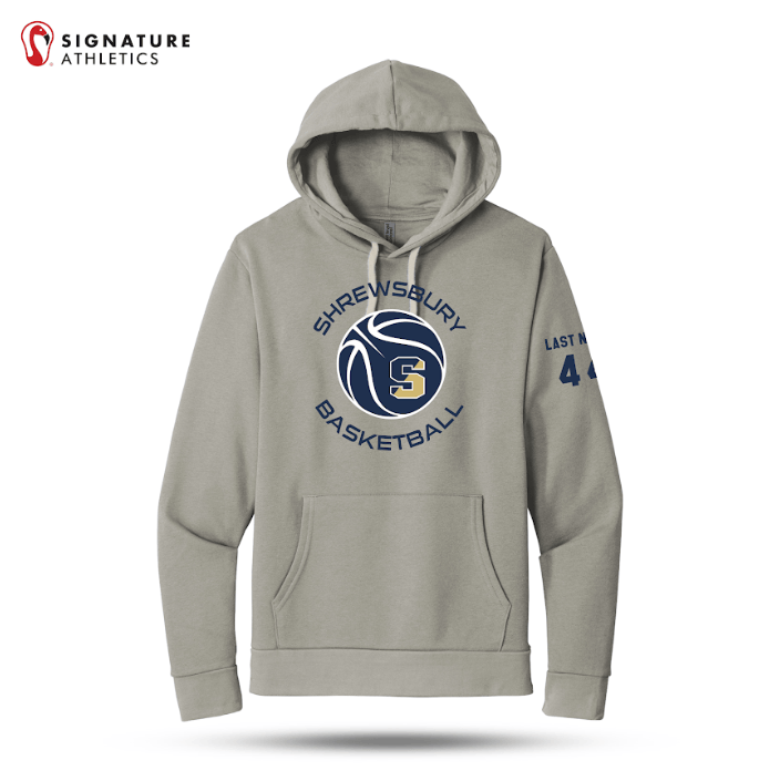 Shrewsbury Basketball Men's Next Level Apparel Adult Santa Barbara Ash Pullover Hoodie Number and Name Signature Lacrosse