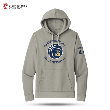 Shrewsbury Basketball Men's Next Level Apparel Adult Santa Barbara Ash Pullover Hoodie Number and Name Signature Lacrosse