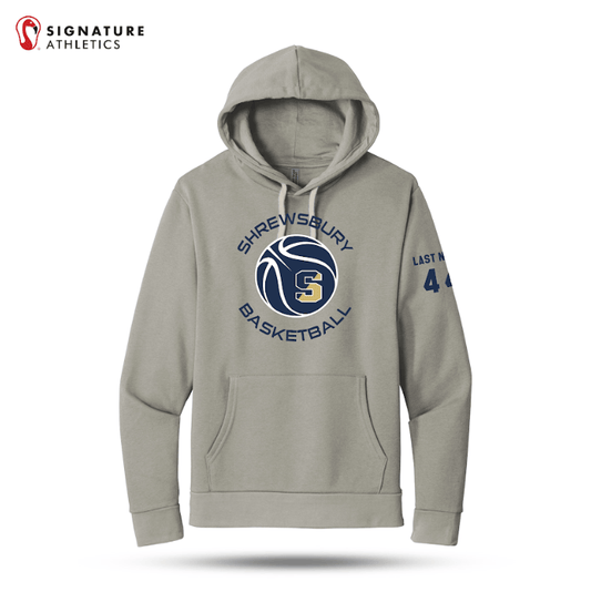 Shrewsbury Basketball Men's Next Level Apparel Adult Santa Barbara Ash Pullover Hoodie Number and Name Signature Lacrosse