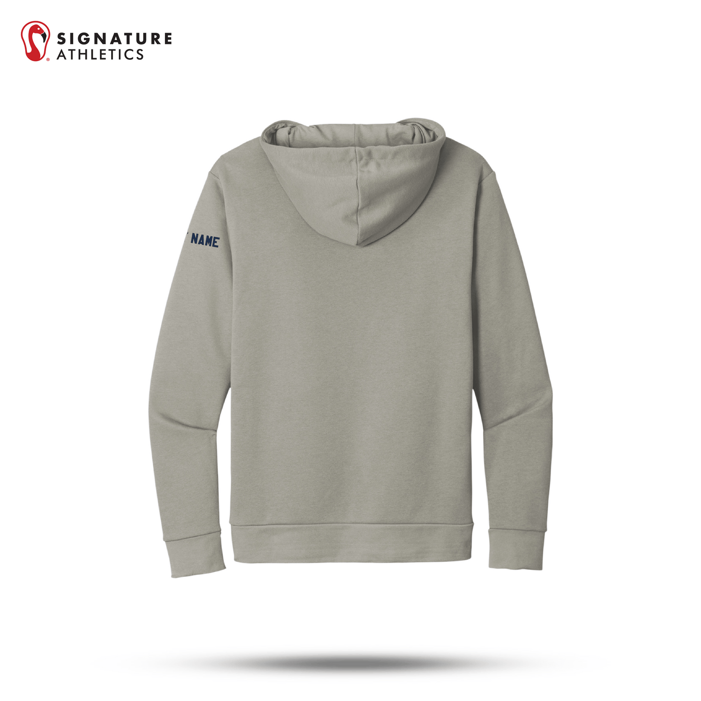 Shrewsbury Basketball Men's Next Level Apparel Adult Santa Barbara Ash Travel Pullover Hoodie Name Signature Lacrosse