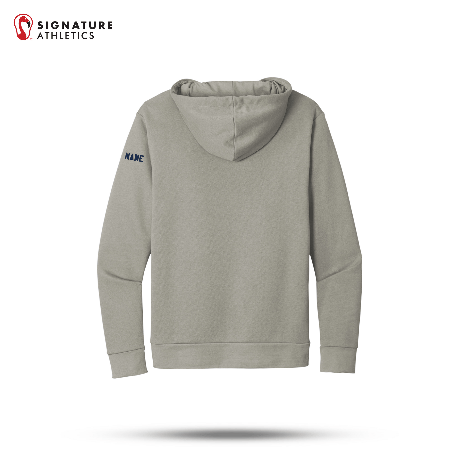 Shrewsbury Basketball Men's Next Level Apparel Adult Santa Barbara Ash Travel Pullover Hoodie Name Signature Lacrosse