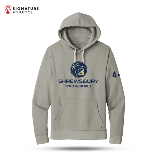 Shrewsbury Basketball Men's Next Level Apparel Adult Santa Barbara Ash Travel Pullover Hoodie Number Signature Lacrosse