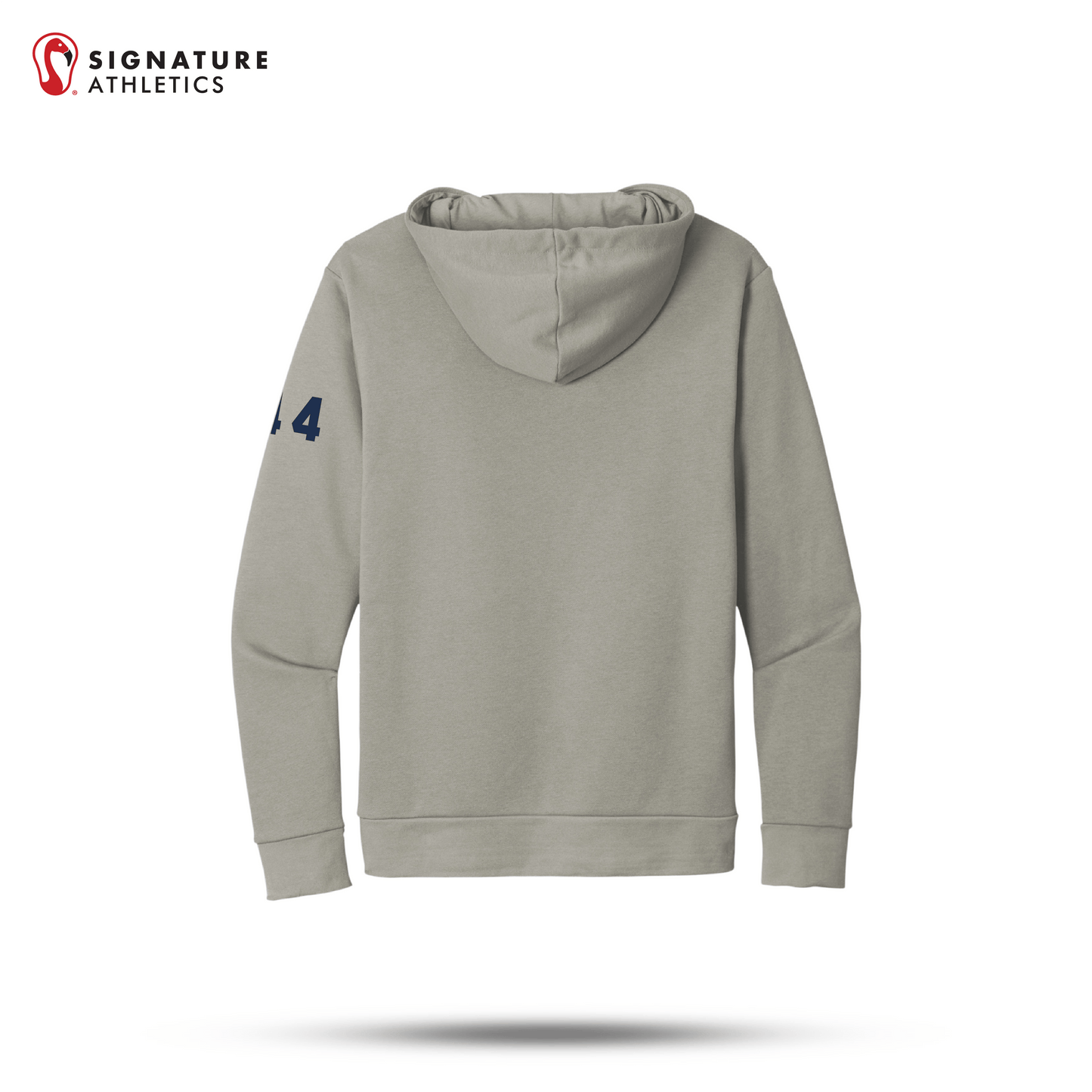Shrewsbury Basketball Men's Next Level Apparel Adult Santa Barbara Ash Travel Pullover Hoodie Number Signature Lacrosse