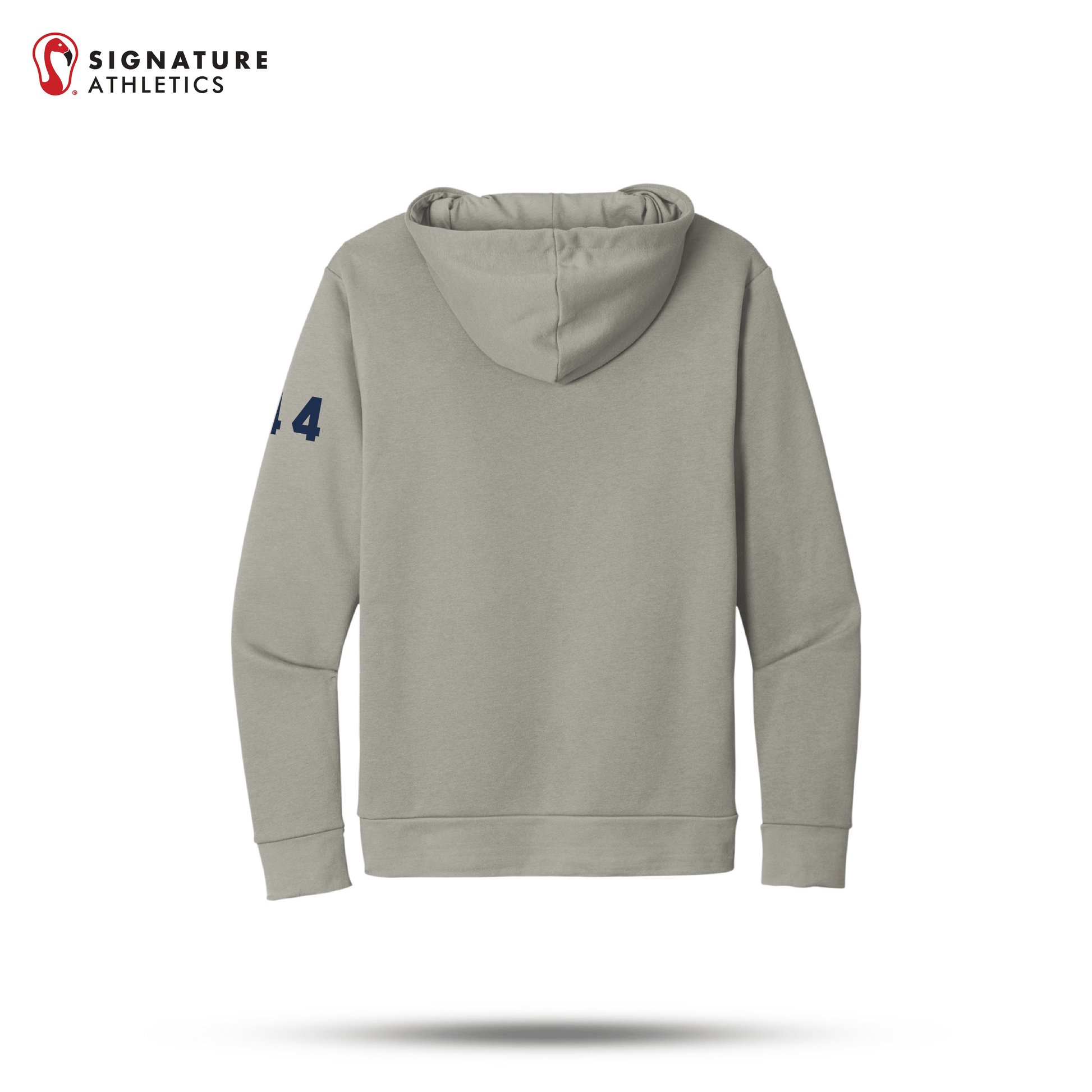 Shrewsbury Basketball Men's Next Level Apparel Adult Santa Barbara Ash Travel Pullover Hoodie Number Signature Lacrosse