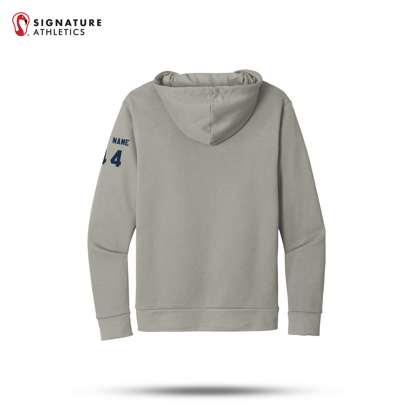 Shrewsbury Basketball Men's Next Level Apparel Adult Santa Barbara Ash Travel Pullover Hoodie Number and Name Signature Lacrosse