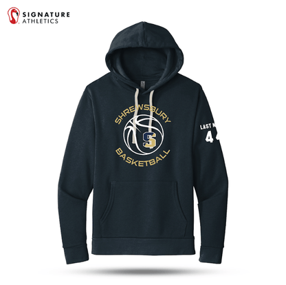 Shrewsbury Basketball Men's Next Level Apparel Adult Santa Barbara Midnight Navy Pullover Hoodie Number and Name Signature Lacrosse