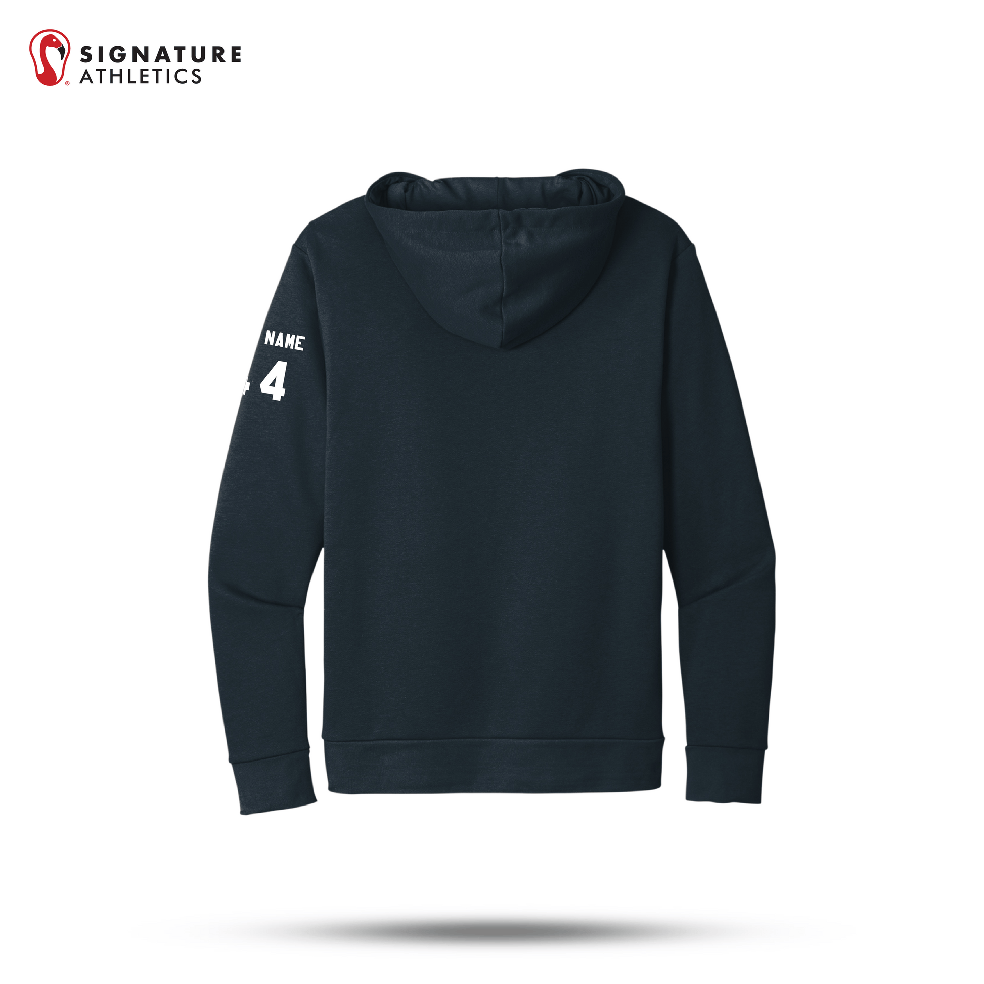 Shrewsbury Basketball Men's Next Level Apparel Adult Santa Barbara Midnight Navy Travel Pullover Hoodie Number and Name Signature Lacrosse