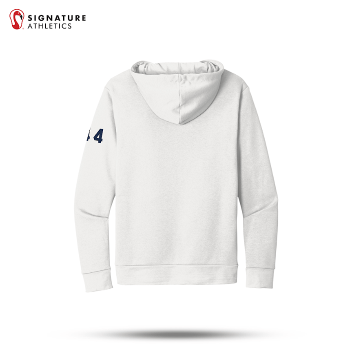Shrewsbury Basketball Men's Next Level Apparel Adult Santa Barbara White Pullover Hoodie Number Signature Lacrosse