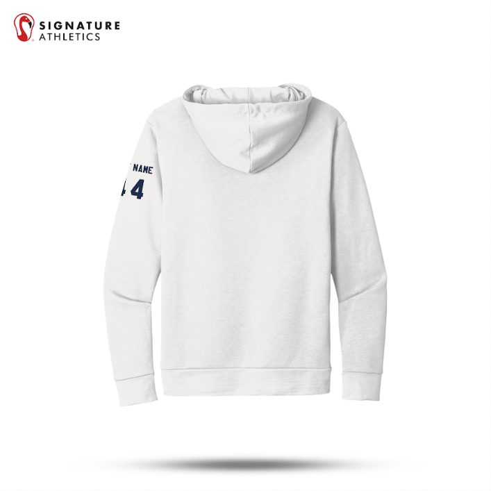 Shrewsbury Basketball Men's Next Level Apparel Adult Santa Barbara White Pullover Hoodie Number and Name Signature Lacrosse