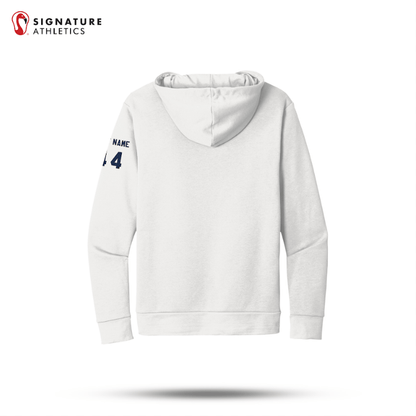Shrewsbury Basketball Men's Next Level Apparel Adult Santa Barbara White Pullover Hoodie Number and Name Signature Lacrosse