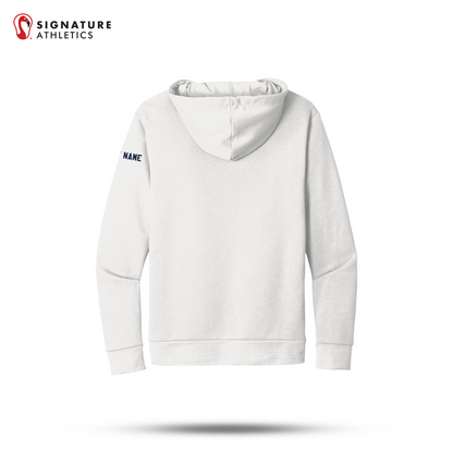Shrewsbury Basketball Men's Next Level Apparel Adult Santa Barbara White Travel Pullover Hoodie Number and Name Signature Lacrosse