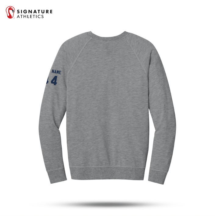 Shrewsbury Basketball Men's Next Level Apparel Laguna Raglan Heather Grey Sweatshirt Number and Name Signature Lacrosse