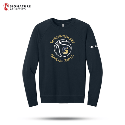 Shrewsbury Basketball Men's Next Level Apparel Laguna Raglan Midnight Navy Sweatshirt Name Signature Lacrosse