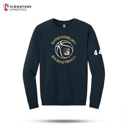 Shrewsbury Basketball Men's Next Level Apparel Laguna Raglan Midnight Navy Sweatshirt Number Signature Lacrosse