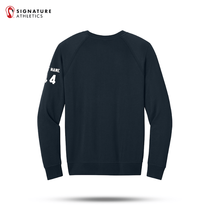 Shrewsbury Basketball Men's Next Level Apparel Laguna Raglan Midnight Navy Sweatshirt Number and Name Signature Lacrosse