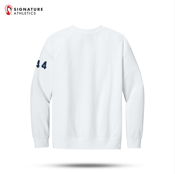 Shrewsbury Basketball Men's Next Level Apparel Laguna Raglan White Sweatshirt Number Signature Lacrosse