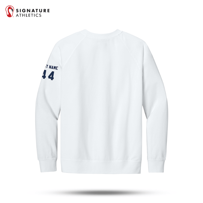 Shrewsbury Basketball Men's Next Level Apparel Laguna Raglan White Sweatshirt Number and Name Signature Lacrosse