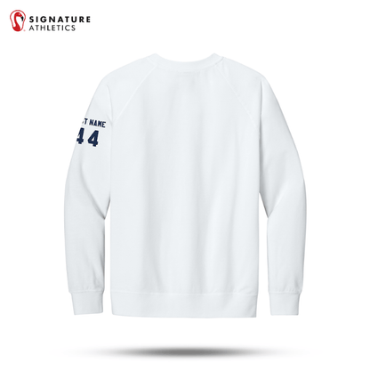 Shrewsbury Basketball Men's Next Level Apparel Laguna Raglan White Sweatshirt Number and Name Signature Lacrosse