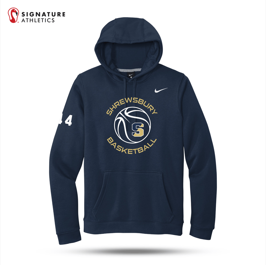 Shrewsbury Basketball Men's Nike Club Fleece Pullover Hoodie Number: Shrewsbury Basketball Signature Lacrosse