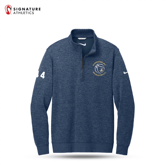 Shrewsbury Basketball Men's Nike Dri FIT Corporate Q Zip Number Signature Lacrosse