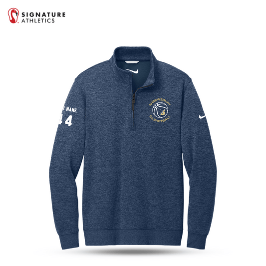 Shrewsbury Basketball Men's Nike Dri FIT Corporate Q Zip Number and Name Signature Lacrosse