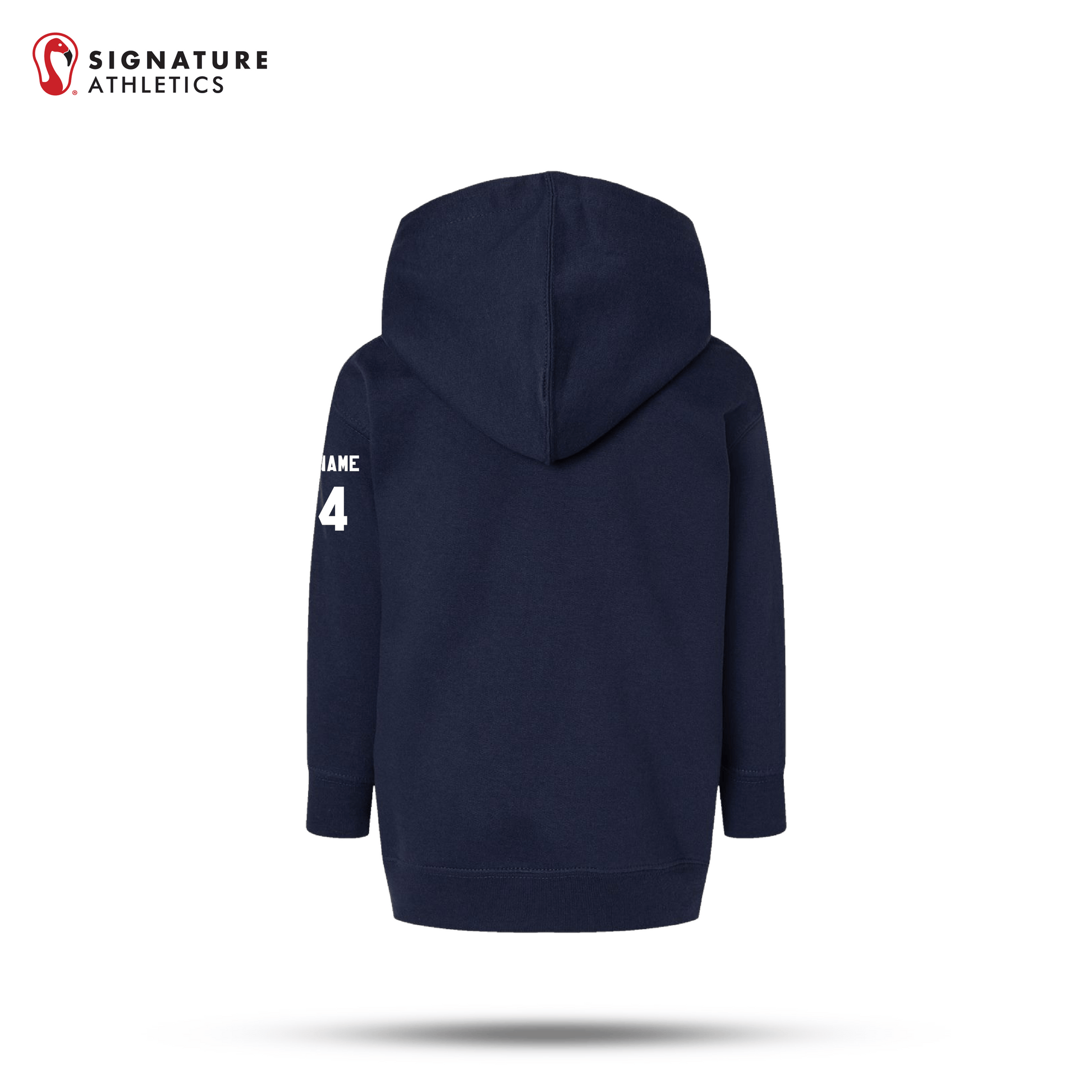 Shrewsbury Basketball Men's Rabbit Skins Toddler Navy Pullover Fleece Hoodie Number & Name Signature Lacrosse