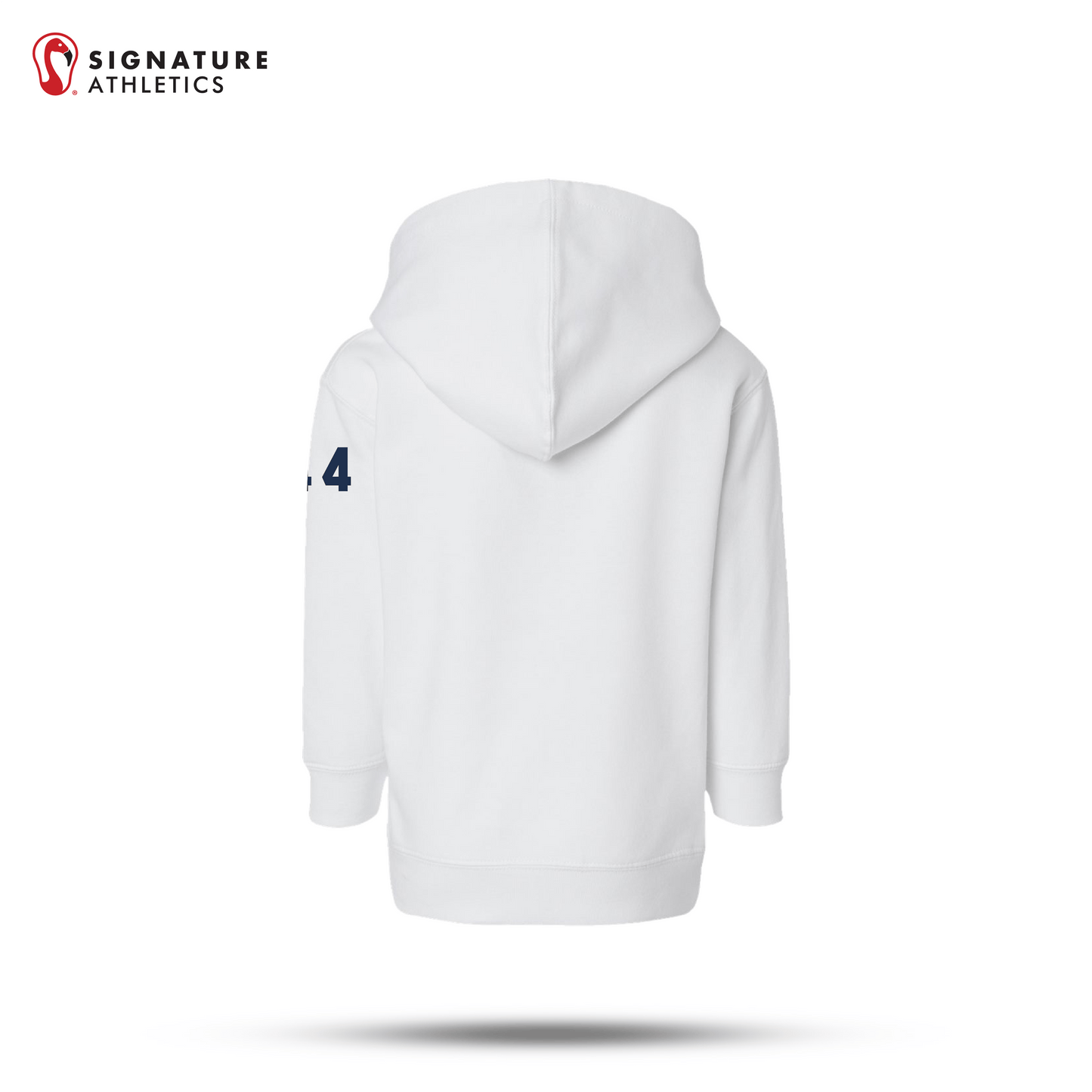 Shrewsbury Basketball Men's Rabbit Skins Toddler White Pullover Fleece Hoodie Number Signature Lacrosse