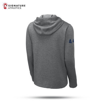 Shrewsbury Basketball Men's Sport-Tek PosiCharge Tri-Blend Wicking Fleece Dark Grey Heather Full-Zip Hooded Jacket Number Signature Lacrosse