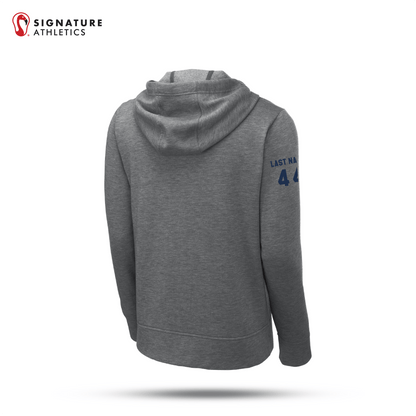 Shrewsbury Basketball Men's Sport-Tek PosiCharge Tri-Blend Wicking Fleece Dark Grey Heather Full-Zip Hooded Jacket Number and Name Signature Lacrosse