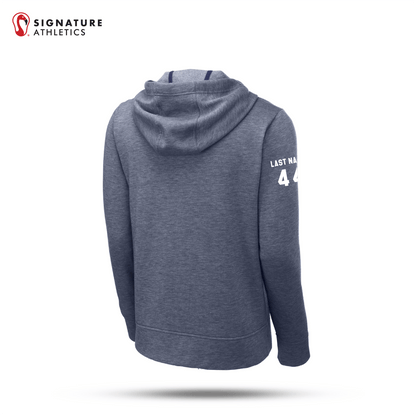 Shrewsbury Basketball Men's Sport-Tek PosiCharge Tri-Blend Wicking Fleece True Navy Heather Full-Zip Hooded Jacket Number and Name Signature Lacrosse