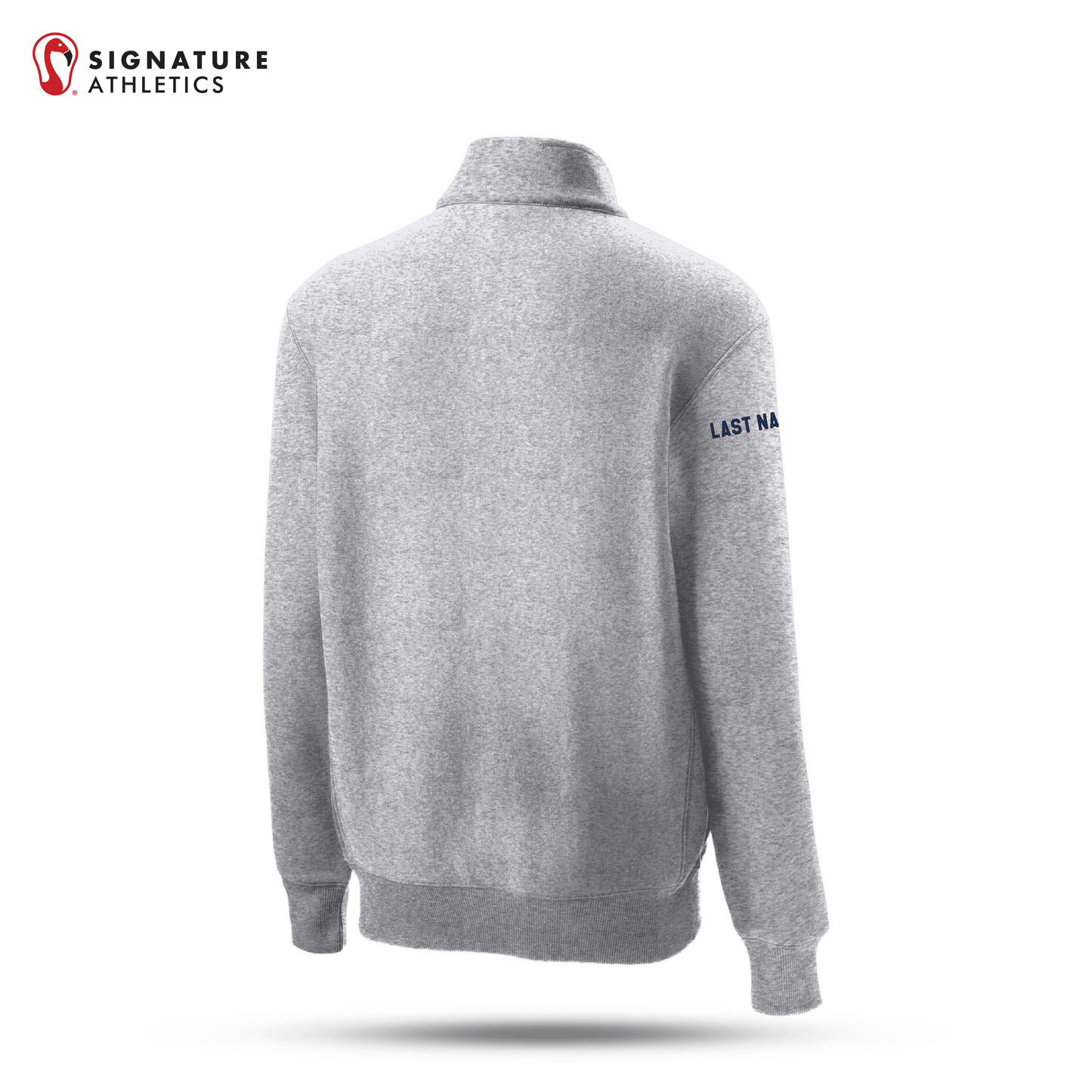 Shrewsbury Basketball Men's Sport-Tek Super Heavyweight Q Zip Athletic Heather Pullover Sweatshirt Name Signature Lacrosse